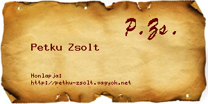 Petku Zsolt névjegykártya